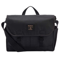 Black Barbour Field Wax Messenger Bag