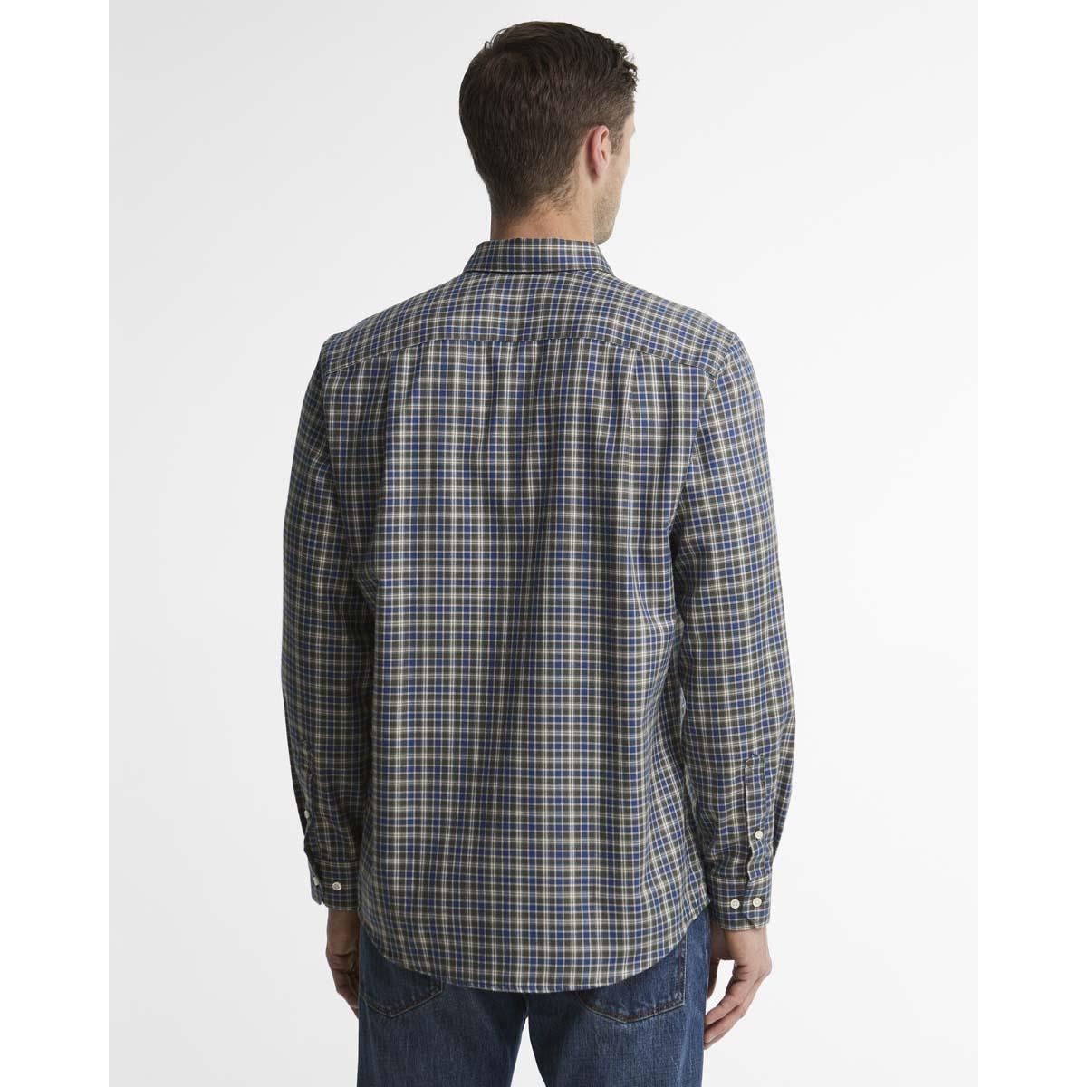 Olive Barbour Mens Dishford Thermo Weave Regular Fit  BACK