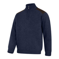 Storm Blue Marl Hoggs Of Fife Mens Hebrides II 1/4 Zip Windproof Pullover