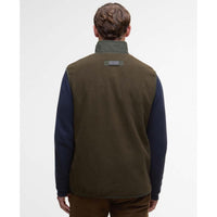 Olive Barbour Mens Lowich Fleece Gilet Back