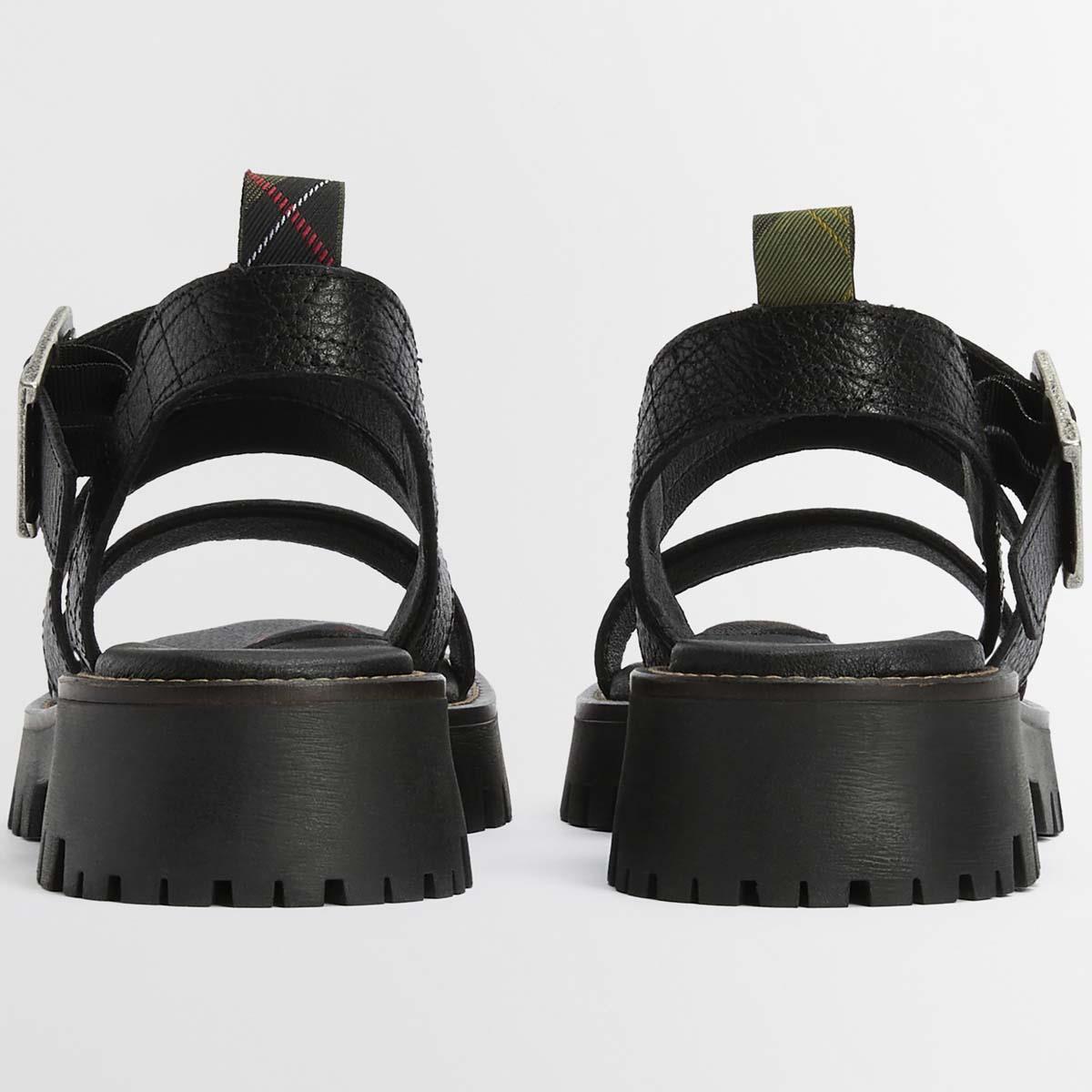 Dark Brown Barbour Gabby Sandal back
