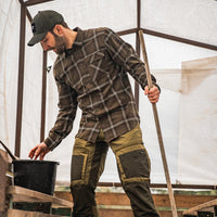 Pine Green Check Seeland Mens Glen Flannel Shirt Lifestyle