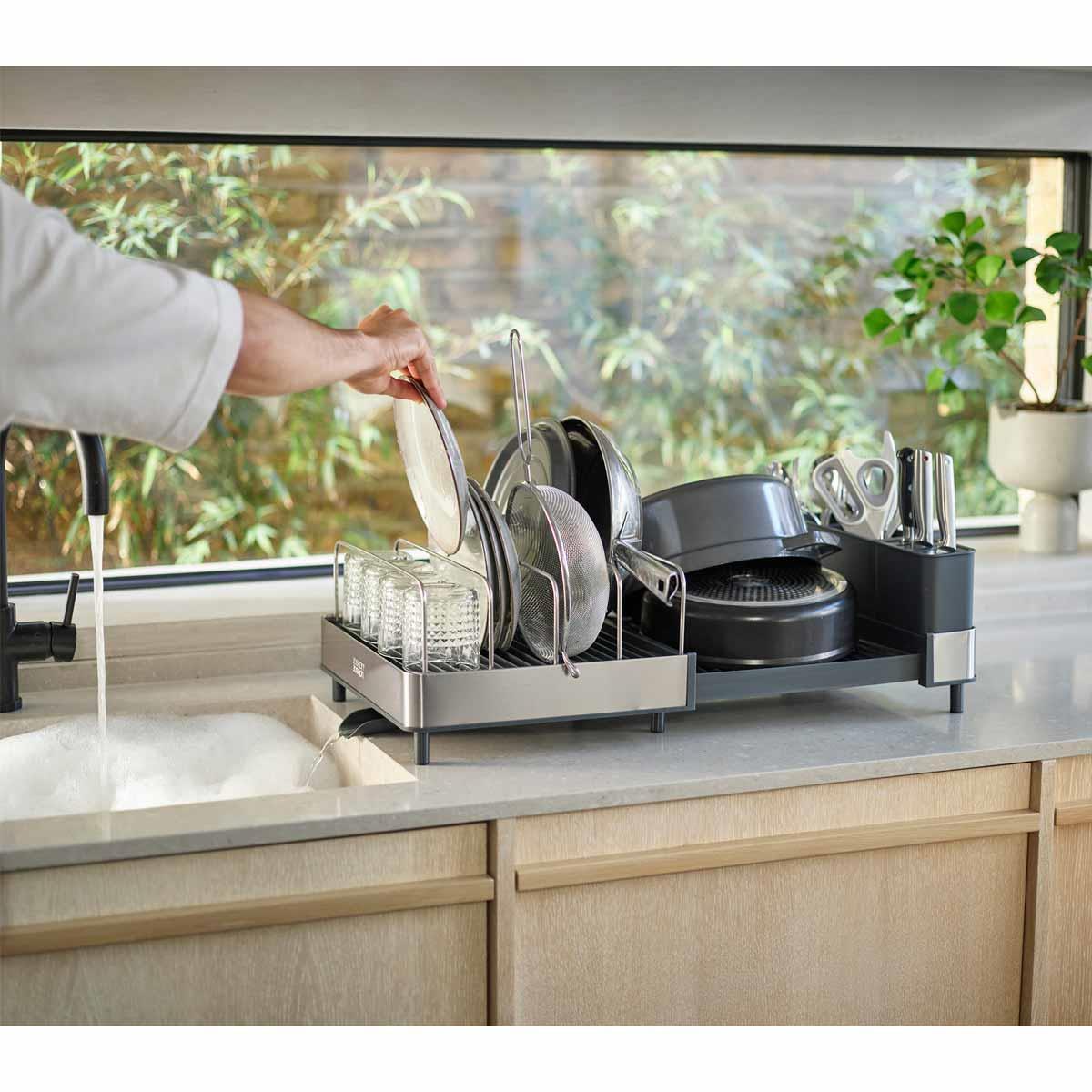 Joseph Joseph Extend Max Steel Expandable Dish Drainer Lifestyle