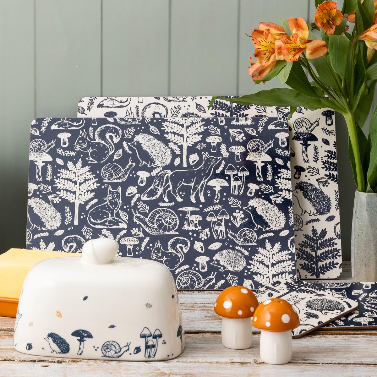 Price and Kensington Woodland Placemat And Coaster 8 Piece Set