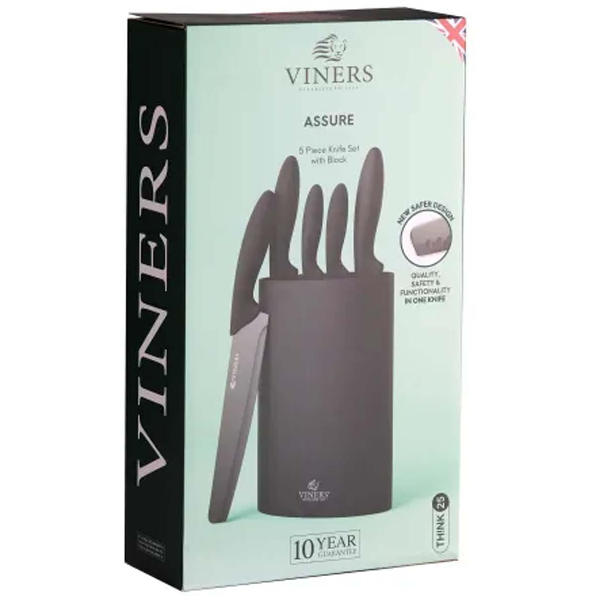 Viners Assure 6 Piece Knife Block Set BOX