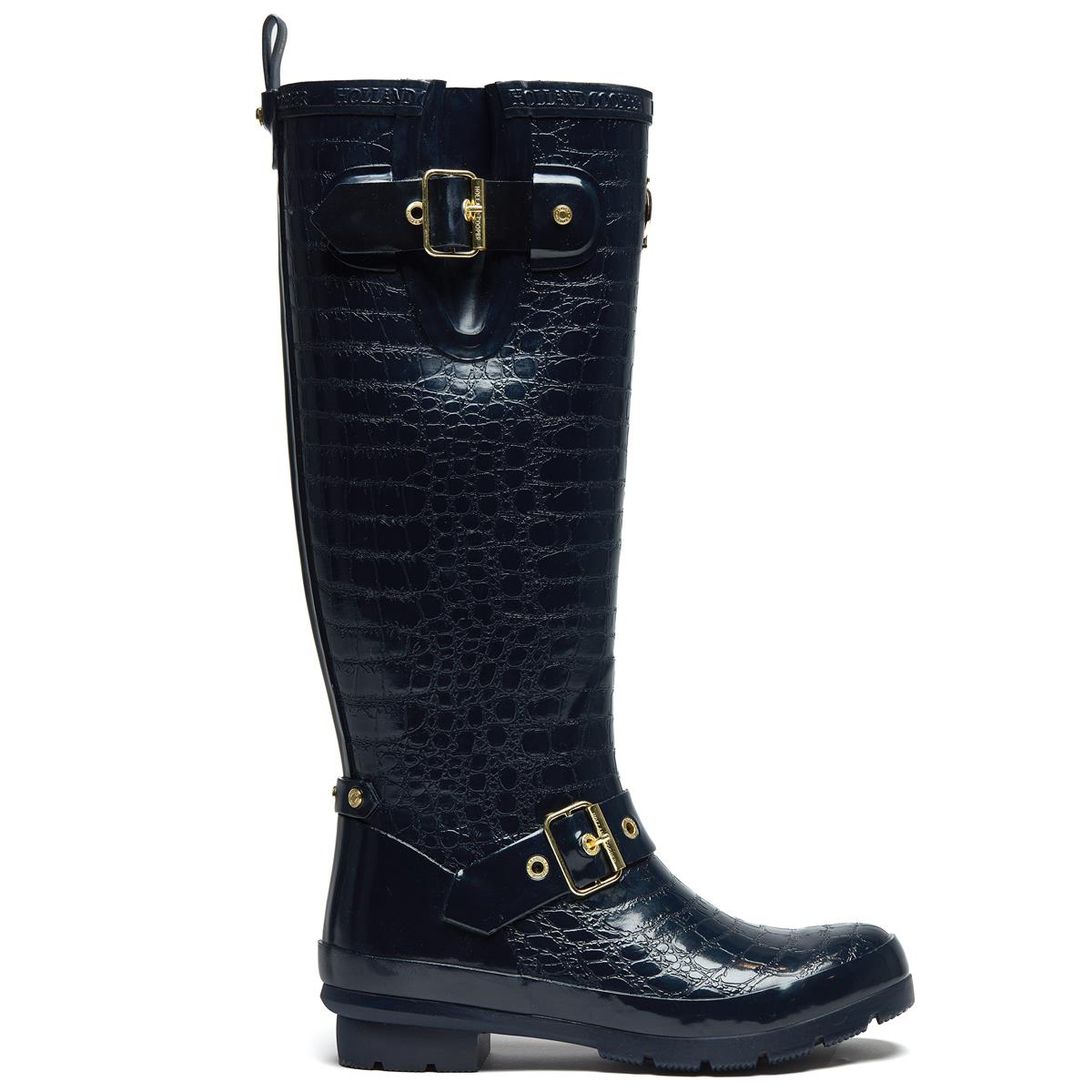 Ink Navy Choc Holland Cooper Womens Sherpa Lined Regency Wellington