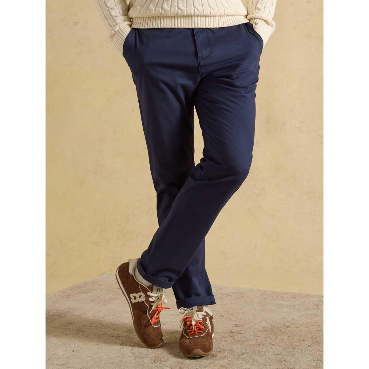 Navy Joules Mens Classic Chino Trousers Front