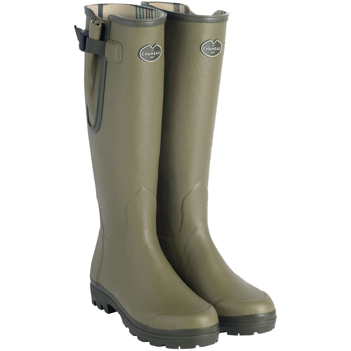 Le Chameau Mens Vierzon Jersey Lined Wellingtons Vert Veirzon