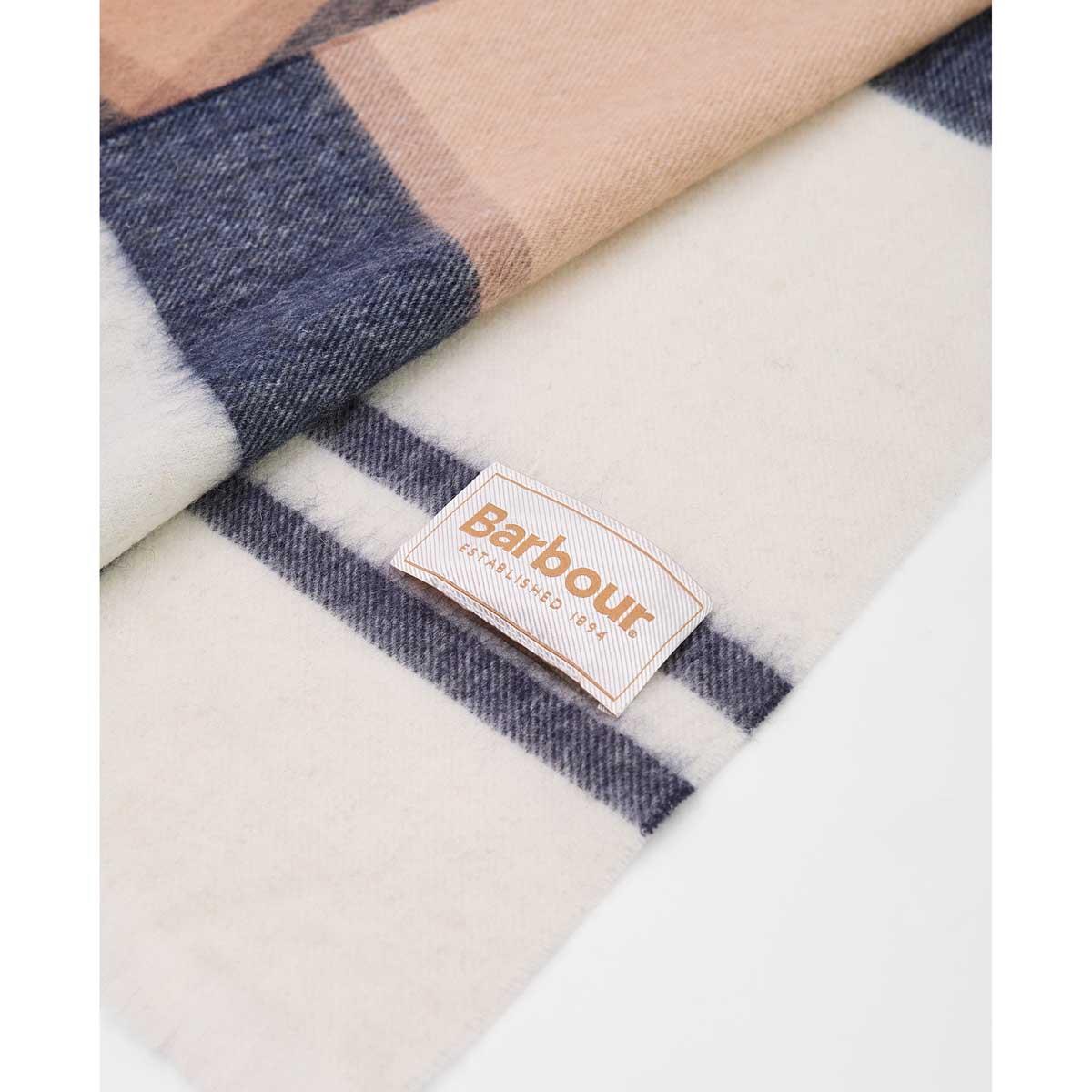 Hessian Tartan Barbour Womens Rosefield Tartan Scarf Label