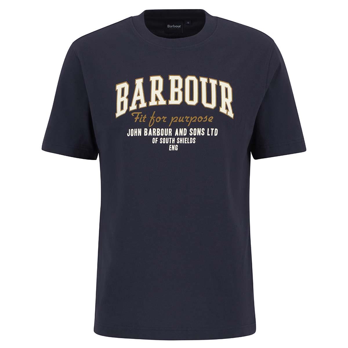 Dark Navy Barbour Mens Fort Relaxed Graphic T-Shirt