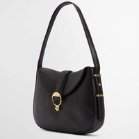 Black Barbour Womens Alder Leather Sling Bag Full Bag