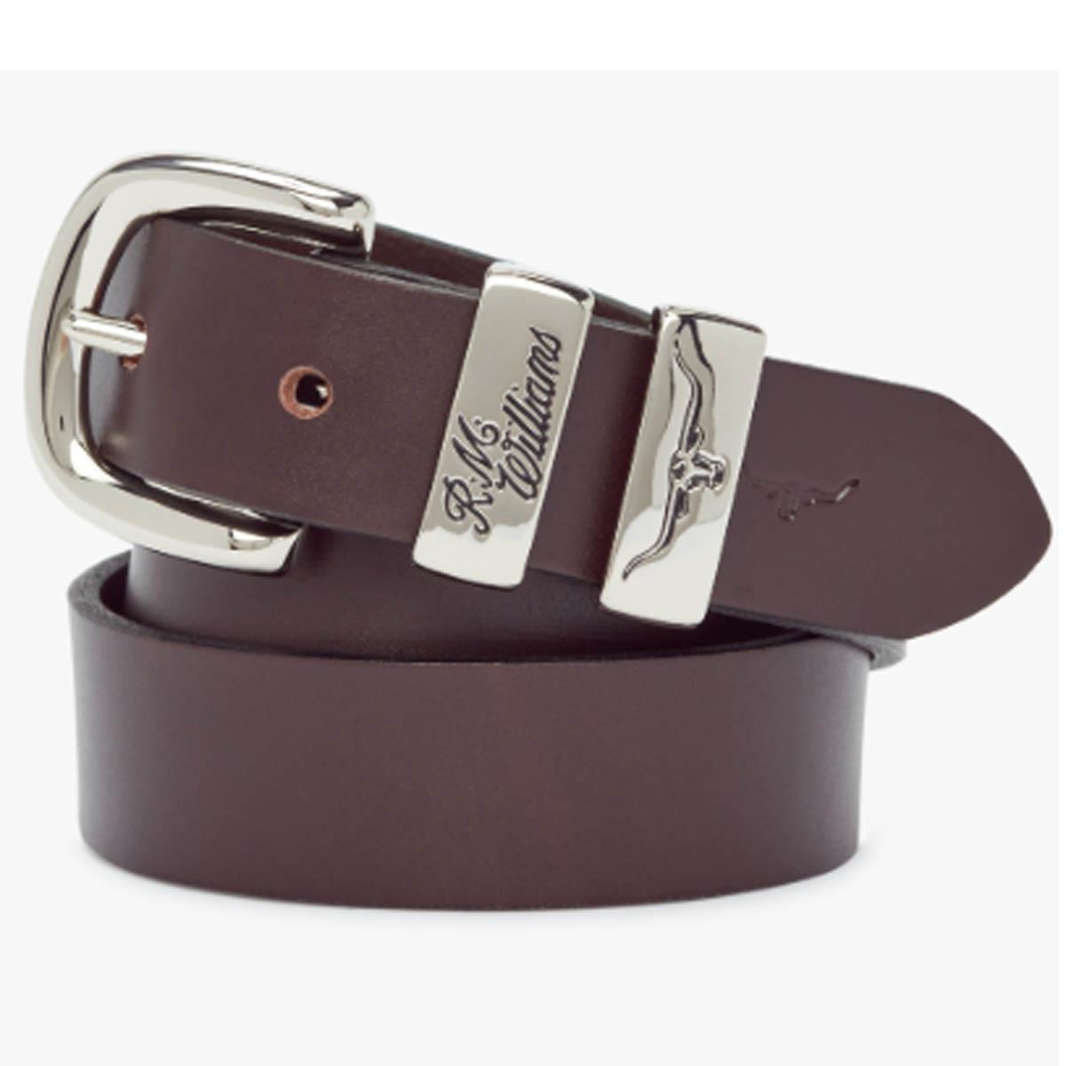 R.M. Williams Mens 1.25 Inch Solid Hide Belt