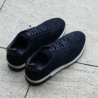 Navy Suede Loake Bannister Trainers Lifestyle