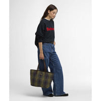 Classic Tartan Barbour Wetherham Quilted Tartan Bag on model