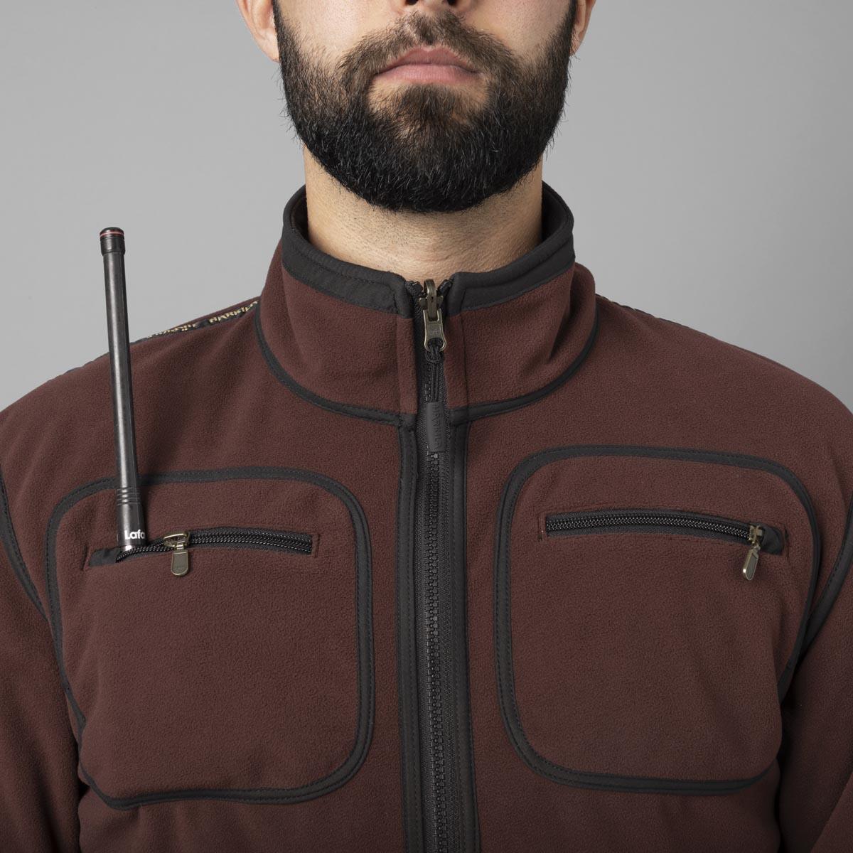 Green Bordeau Harkila Mens Kamko Fleece On Model