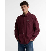Dark Bordeaux Barbour Mens Sparrowhill Regular Fit Shirt FRONT