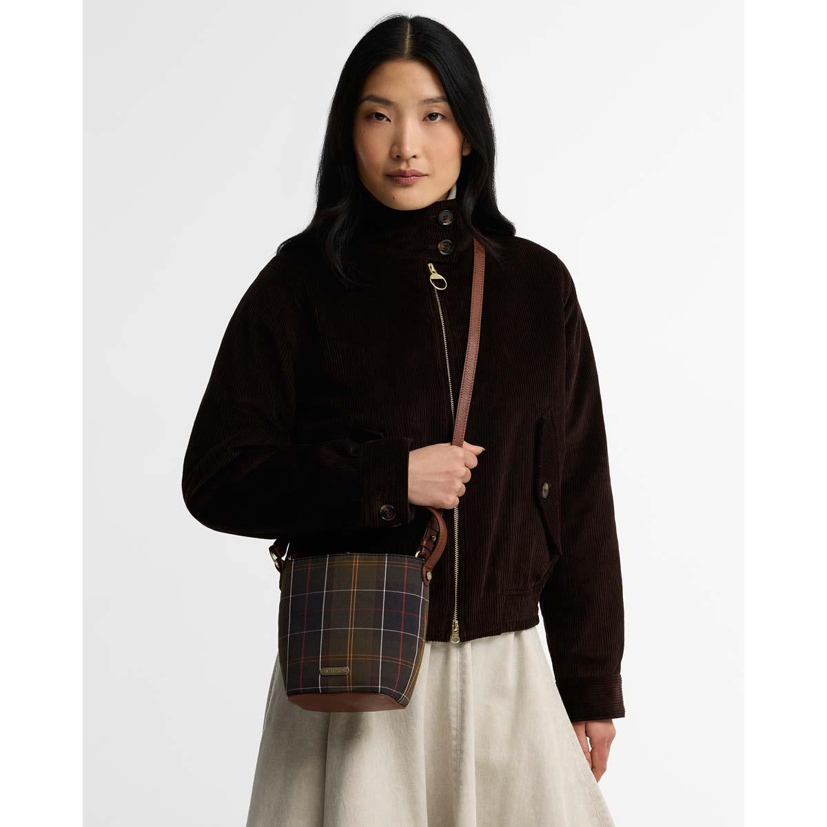 Barbour Womens Cedar Mini Tartan Bucket Bag