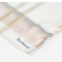 Silver Peony Check Barbour Gianna Head Scarf logo