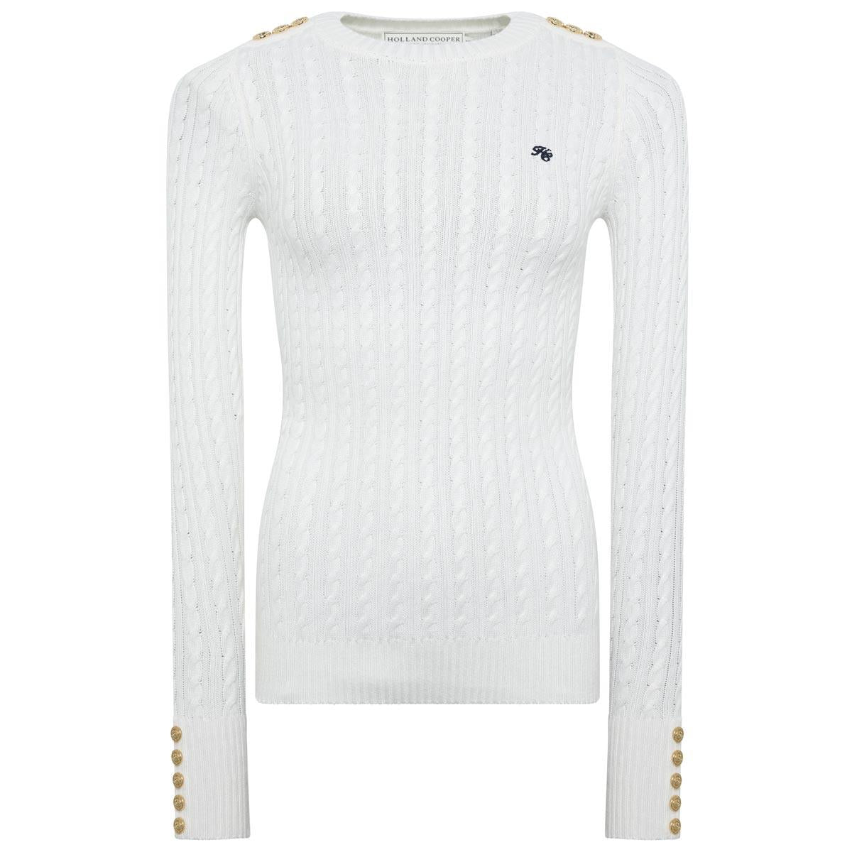 Holland Cooper Womens Seattle Cable Crew Neck Knitted Jumper