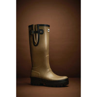 Military Brown/Black Barbour Womens Leighton Tall Welly Lifestyle