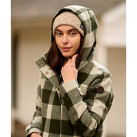 Limestone Check Swanndri Annmore Wool Overcoat LS2