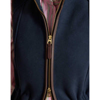 Navy Joules Womens Heritage Longline Fleece Gilet Zip Detail
