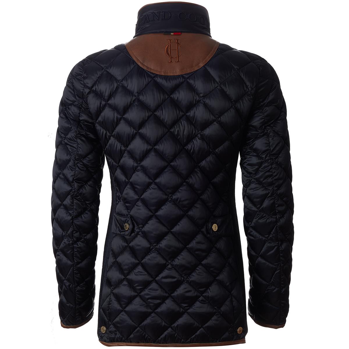 Ink Navy Holland Cooper Womens Diamond Quilt Classic Jacket Rear