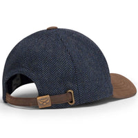 Blue Hoggs Of Fife Herringbone Tweed Baseball Cap back