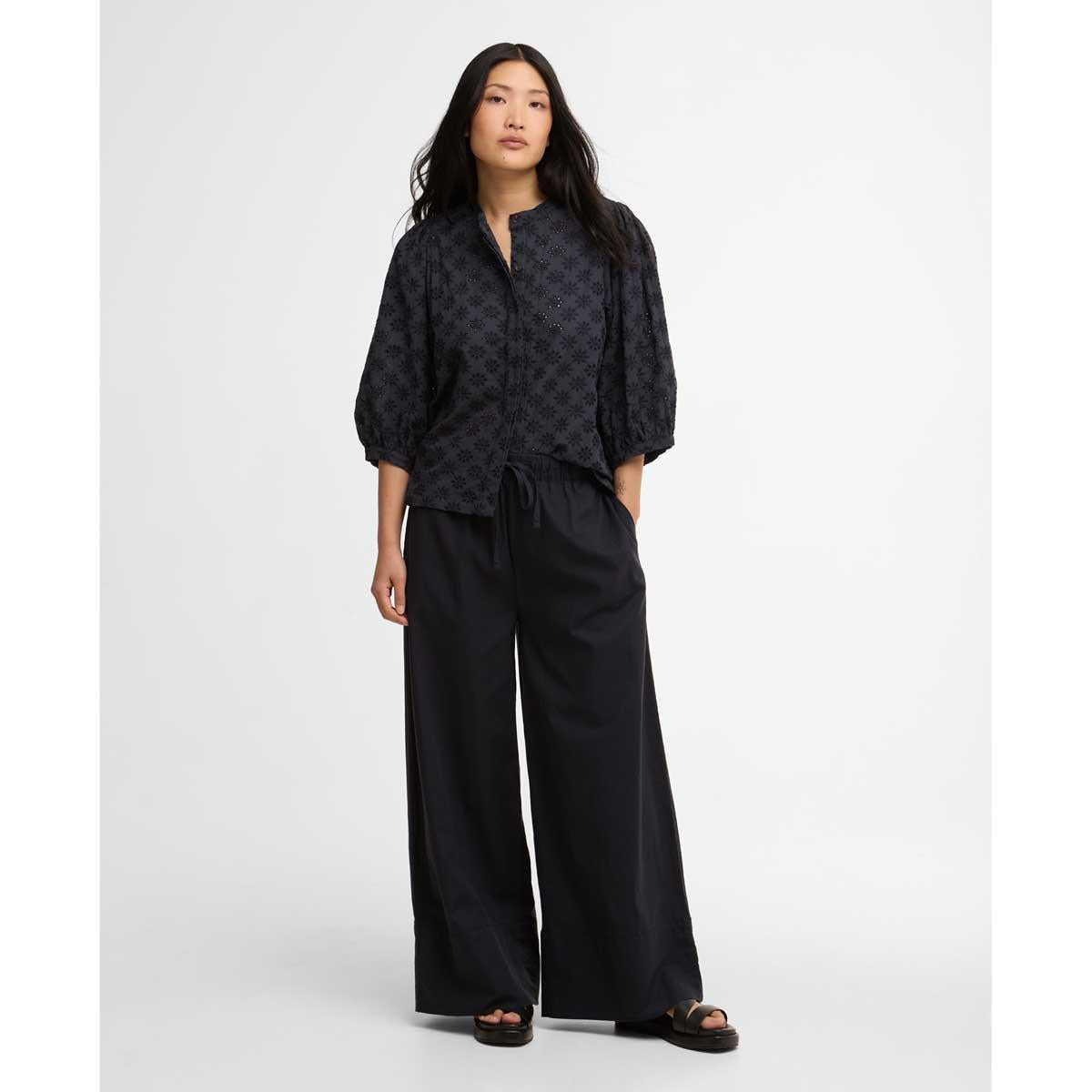 Dark Navy Barbour Womens Layla Top standing