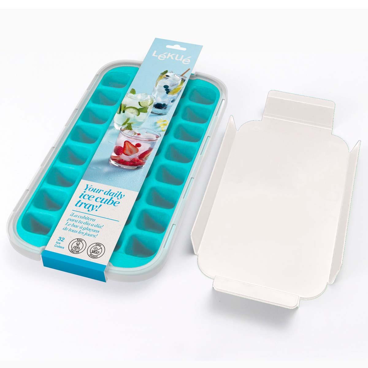 Lekue Industrial Ice Cube Tray with Lid Packaging