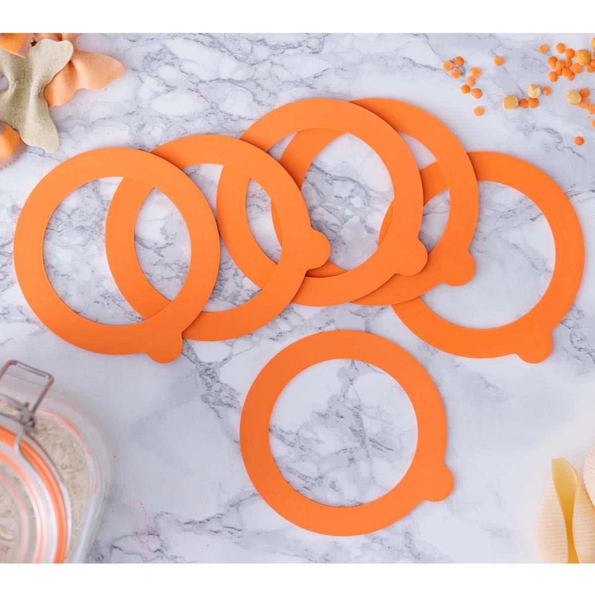 Kilner 6 Pack Of Orange Rubber Seals