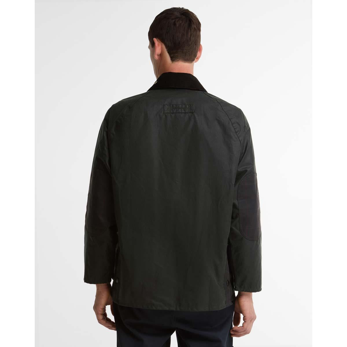 SAGE Barbour Mens Icons Patch Bedale Wax Jacket BACK2