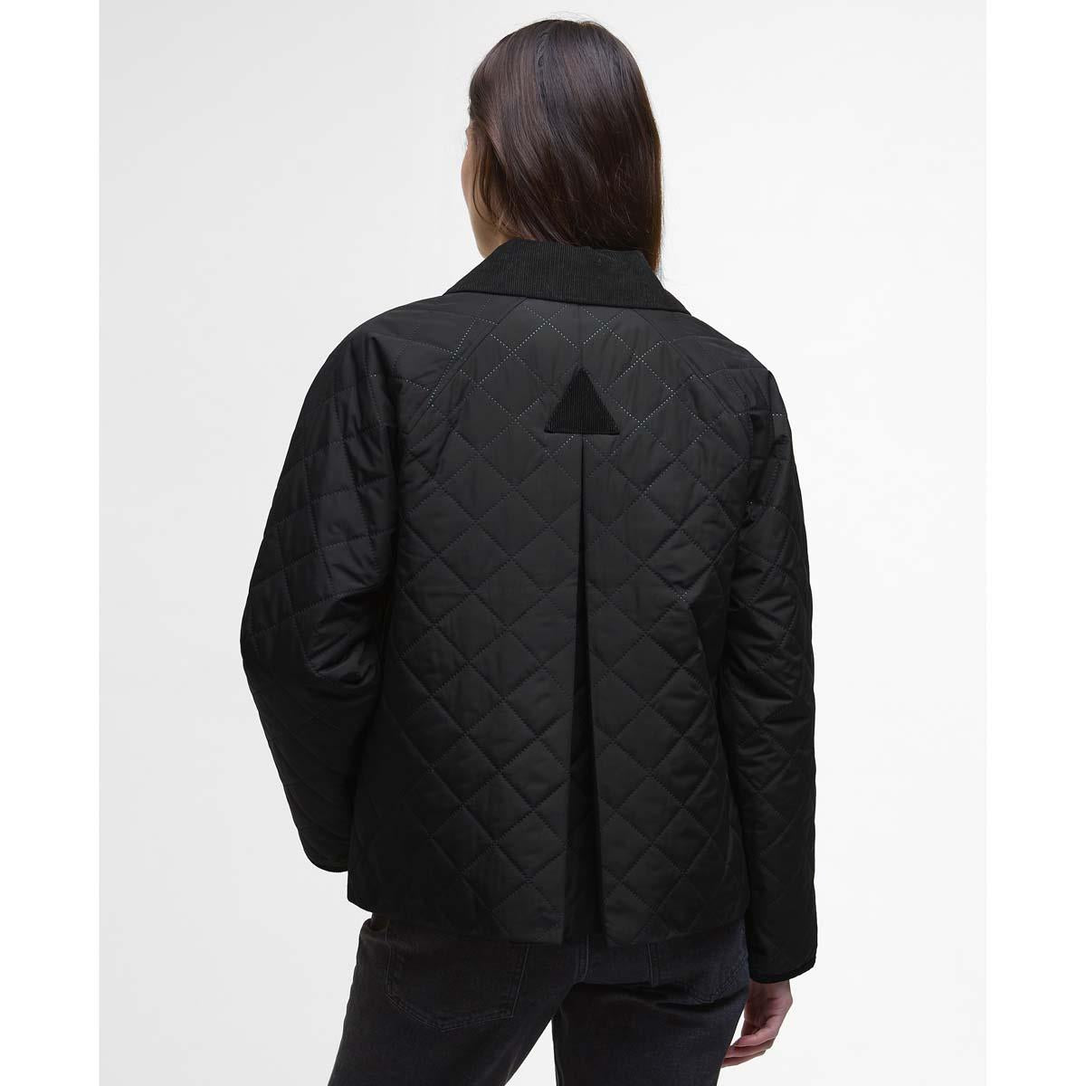 Black/Ancient Barbour Womens Anise Quilted Jacket back