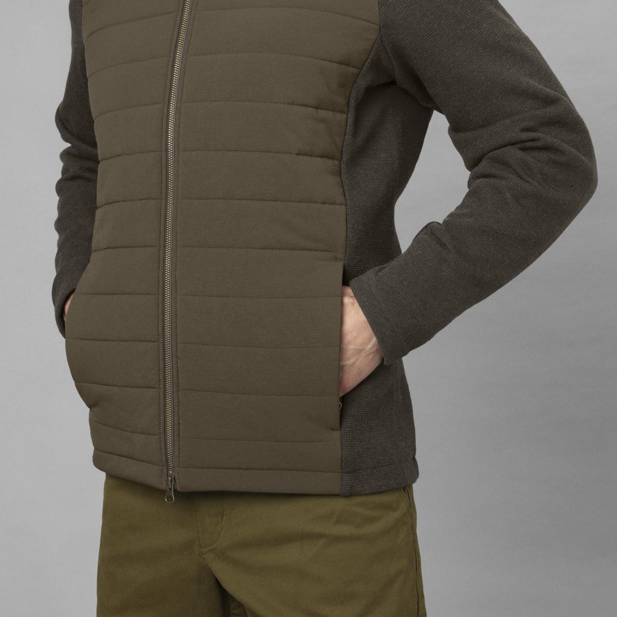 Willow Green Harkila Mens Sandhem Pro Insulated Cardigan Detail