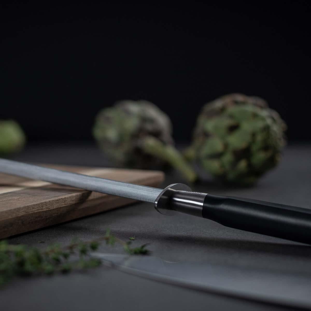 Kuhn Rikon Culinary Forged Honing Steel Lifestyle Detail