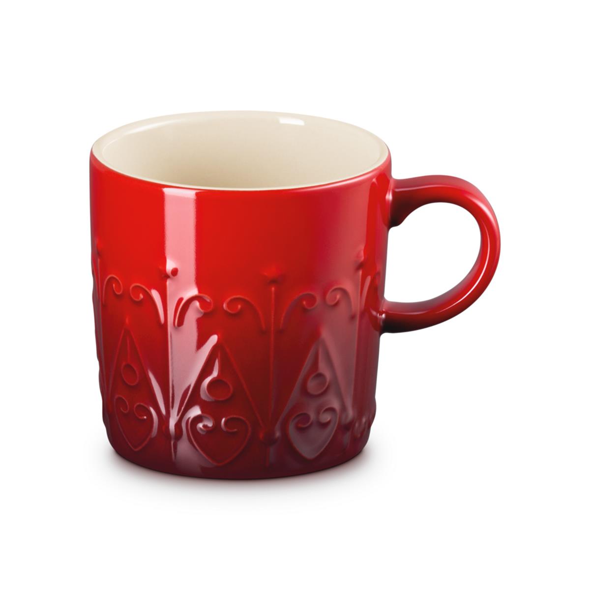Le Creuset Stoneware London 350ml Coffee Mug Christmas Relief