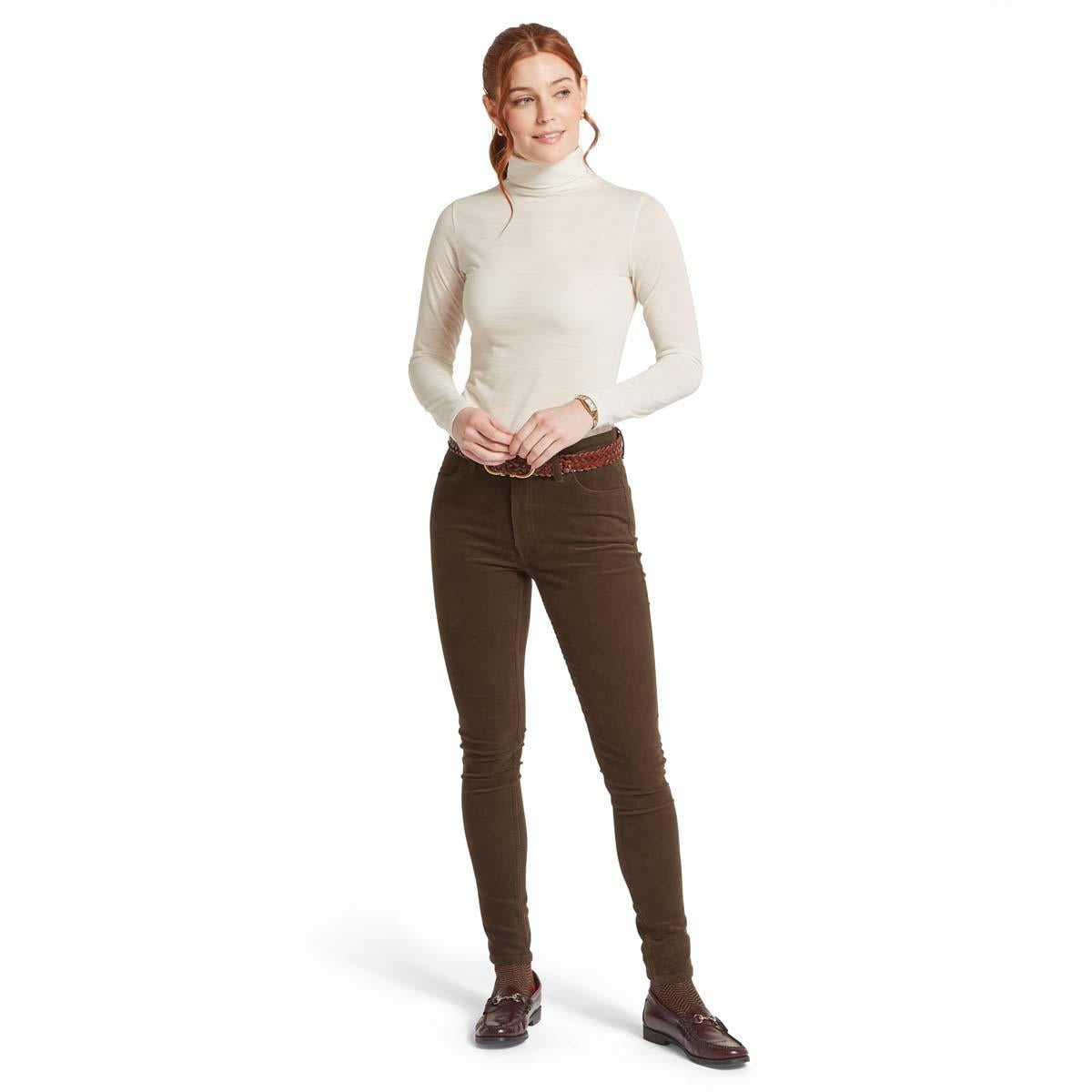 Soft White Schoffel Womens Malton Merino Top On Model