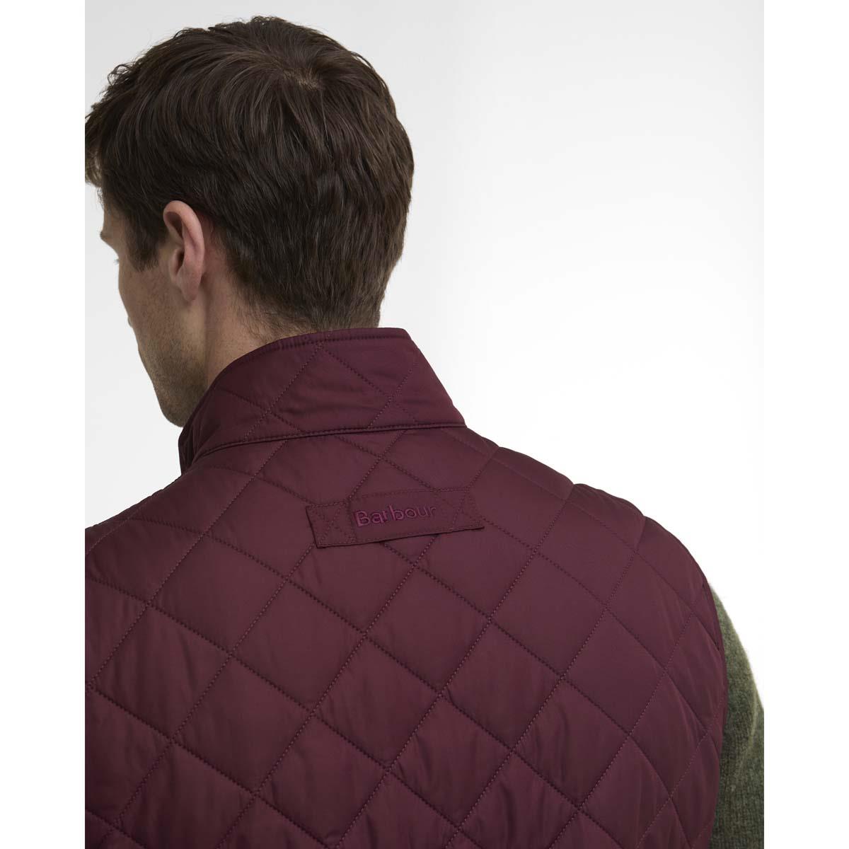 BORDEAUX Barbour Mens New Lowerdale Gilet BACK