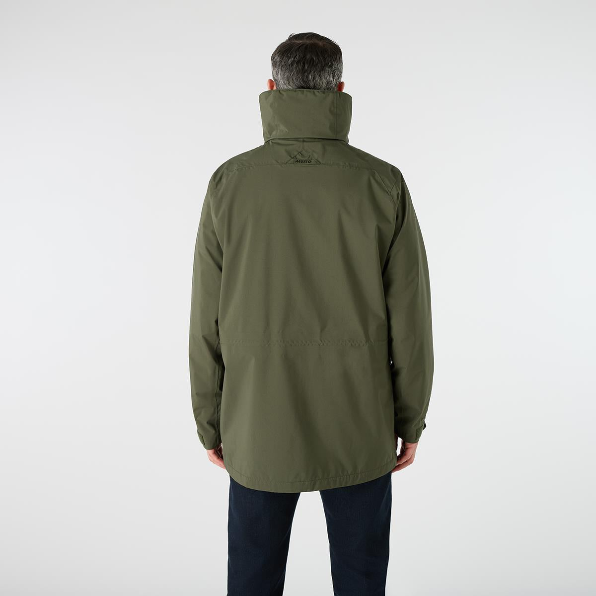 Deep Green Musto Mens Country Fenland Stretch Waterproof Jacket Back
