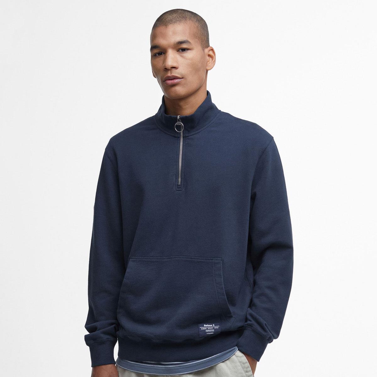 Barbour Mens Skipton Relaxed Fit Half Zip Sweatshirt