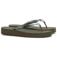 Olive/Ancient Tartan Barbour Tilda Toe Post Sandal