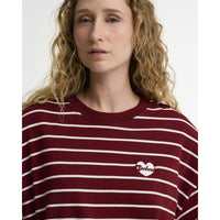 Cranberry Red/Cloud Barbour Womens Ambleside Striped Top Chest