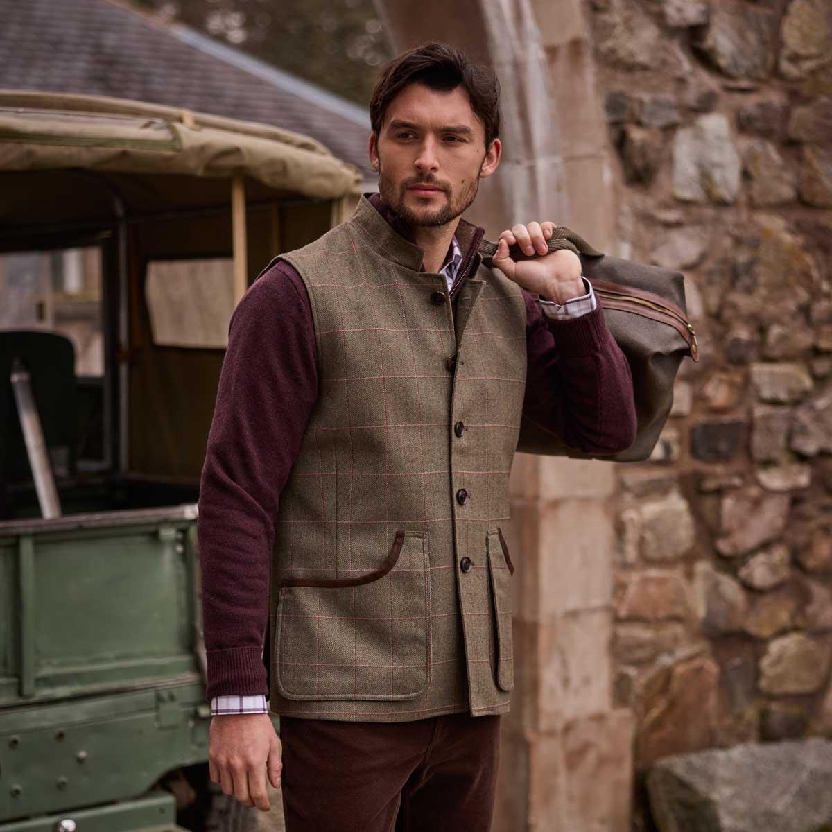 Schoffel Mens Holcot Tweed Waistcoat