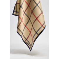 Beige Tattersall Barbour Mackworth Head/Neck Scarf detail