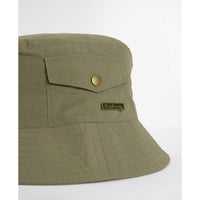 Dusty Olive Barbour Mens Tracker Showerproof Bucket Hat pocket