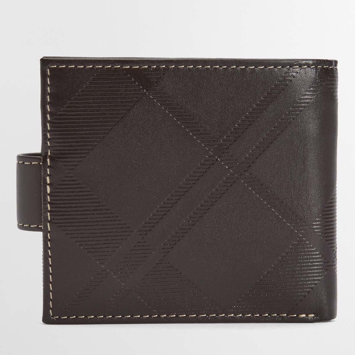 Brown Barbour Mens Bamburgh Deboss Leather Wallet Back