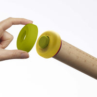 Multicolour Joseph Joseph Precision Rolling Pin apart