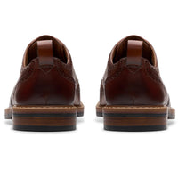 Mid Tan Leather Clarks Mens Aldwin Limit Brogue Shoe Back
