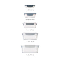 Joseph Joseph Nest Lock 5-piece Blue Food Container Set Editions Sizes