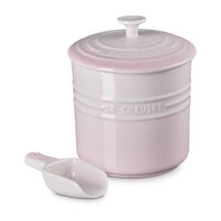 Le Creuset Stoneware Pet Food Container With Scoop Shell Pink